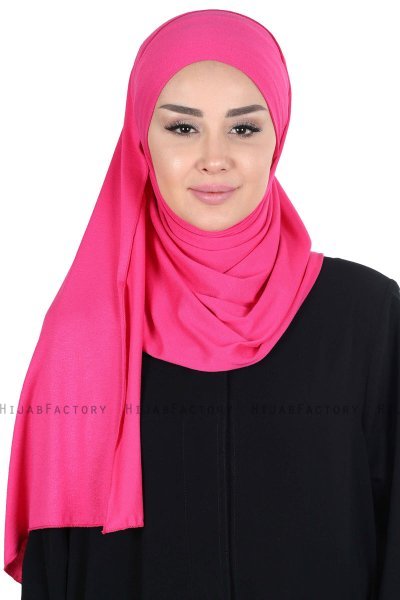 Kaisa - Fuchsie Baumwolle Praktisch Hijab