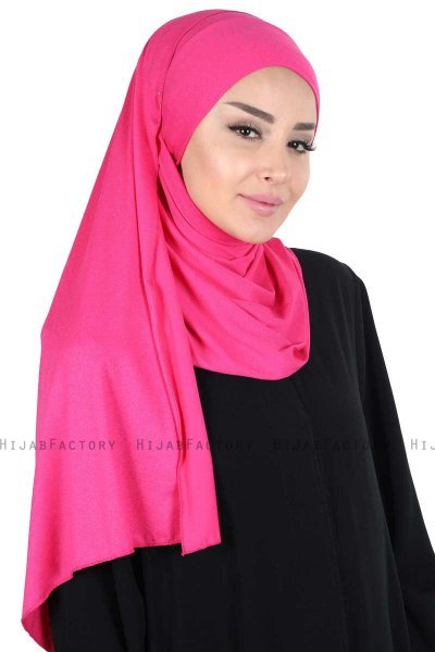 Kaisa - Fuchsie Baumwolle Praktisch Hijab