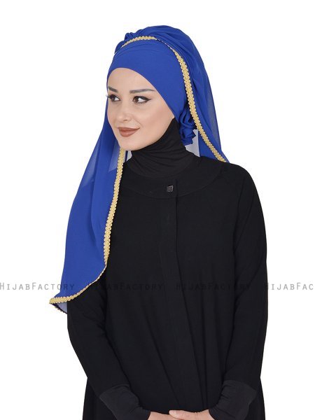 Louise - Blau Praktisch Hijab - Ayse Turban