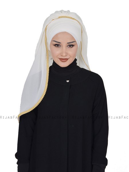 Louise - Creme Praktisch Hijab - Ayse Turban