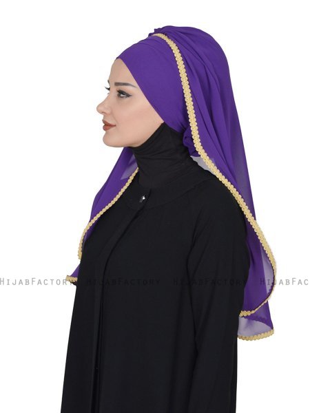 Louise - Lila Praktisch Hijab - Ayse Turban