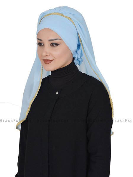 Louise - Hellblau Praktisch Hijab - Ayse Turban