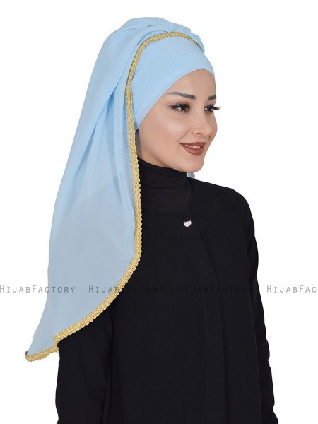Louise - Hellblau Praktisch Hijab - Ayse Turban