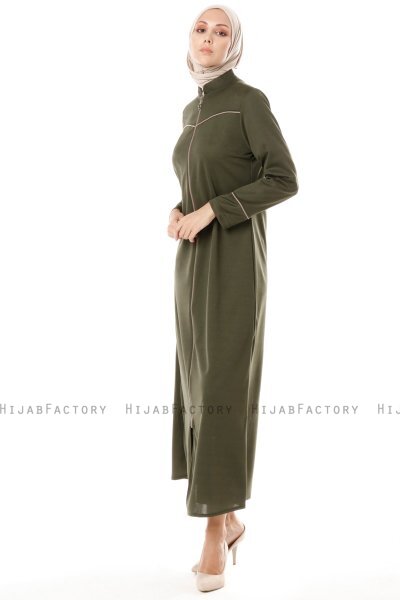 Lylah - Khaki Abaya - Miss Cazibe