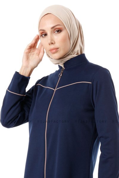 Lylah - Navy Blau Abaya - Miss Cazibe