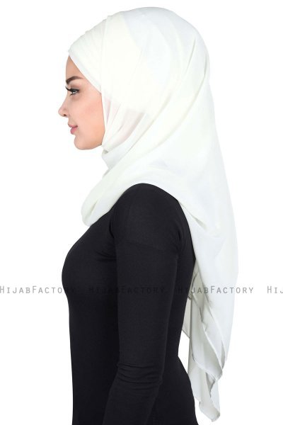 Malin - Creme Praktisch Chiffon Hijab