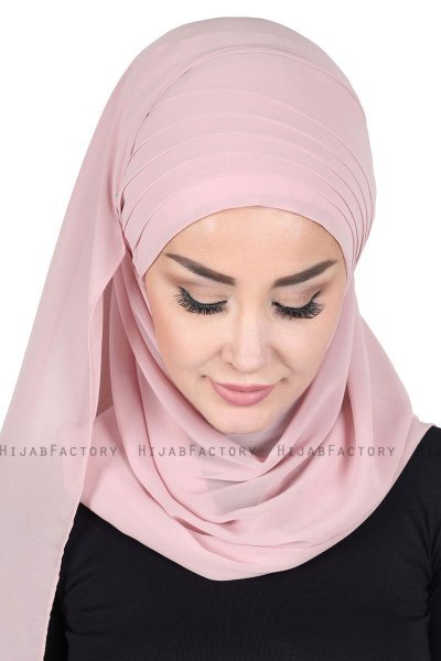 Malin - Altrosa Praktisch Chiffon Hijab