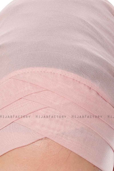 Mehtap - Altrosa Praktisch Fertig Chiffon Hijab