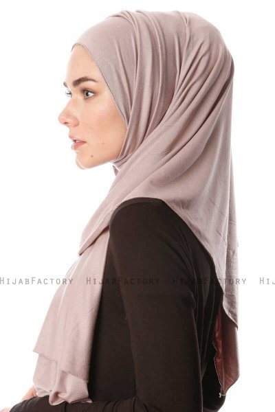 Melek - Steingrau Premium Jersey Hijab - Ecardin
