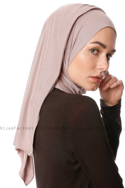Melek - Steingrau Premium Jersey Hijab - Ecardin