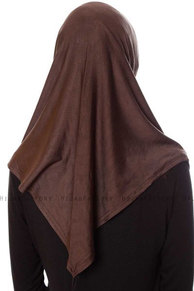 Mia - Braun One-Piece Al Amira Hijab - Ecardin