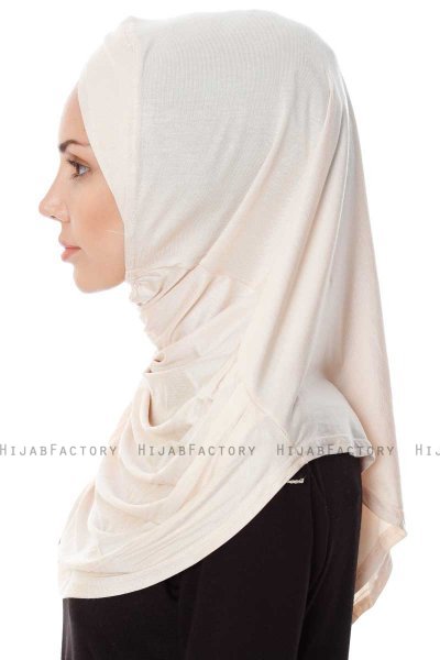 Mia - Leichte Beige One-Piece Al Amira Hijab - Ecardin