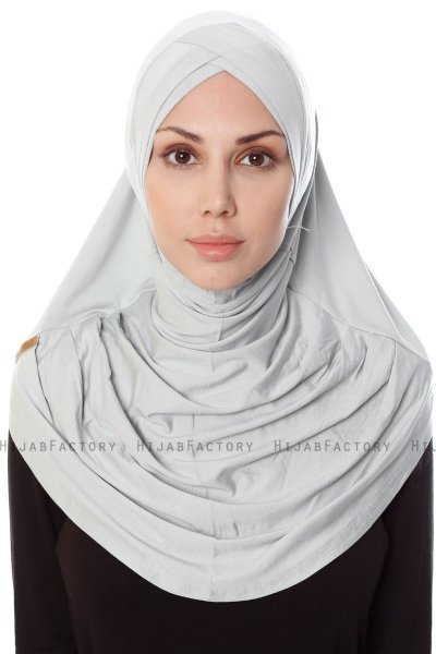 Mia - Hellgrau One-Piece Al Amira Hijab - Ecardin