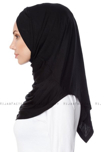 Mia - Schwarz One-Piece Al Amira Hijab - Ecardin