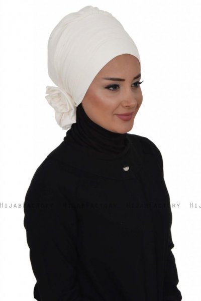 Monica - Weiß Baumwolle Turban - Ayse Turban