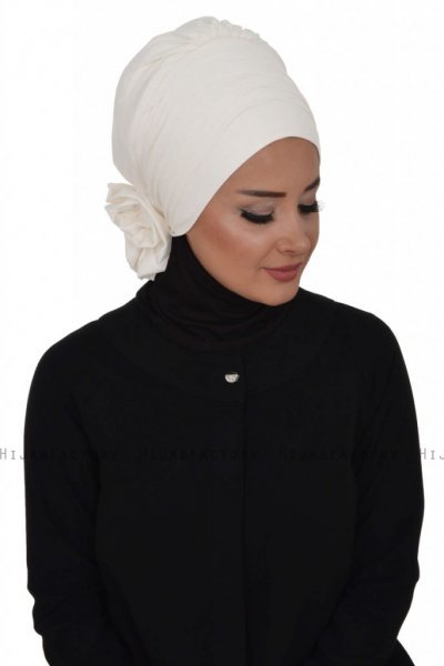 Monica - Weiß Baumwolle Turban - Ayse Turban