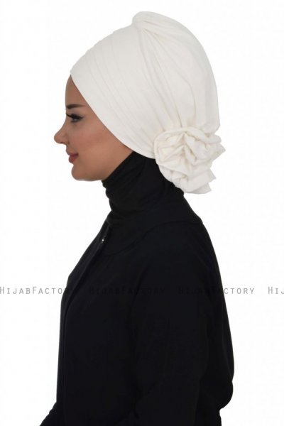 Monica - Weiß Baumwolle Turban - Ayse Turban