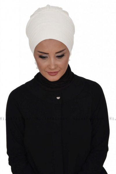 Monica - Weiß Baumwolle Turban - Ayse Turban
