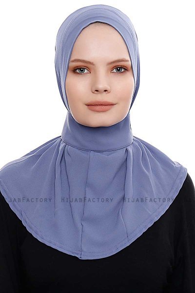 Narin - Indigo Praktisch Fertig Crepe Hijab