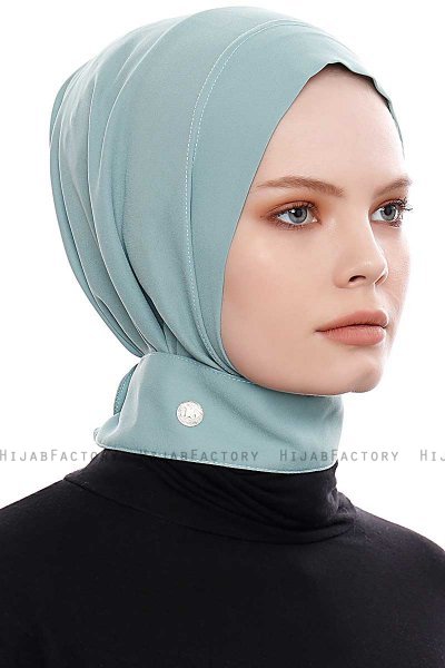 Narin - Minzgrün Praktisch Fertig Crepe Hijab