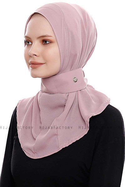 Narin - Dunkelrosa Praktisch Fertig Crepe Hijab