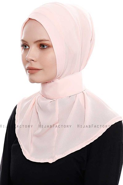 Narin - Rosa Praktisch Fertig Crepe Hijab