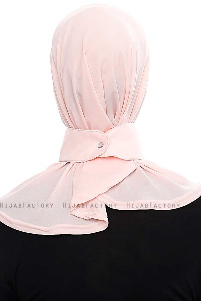Narin - Rosa Praktisch Fertig Crepe Hijab