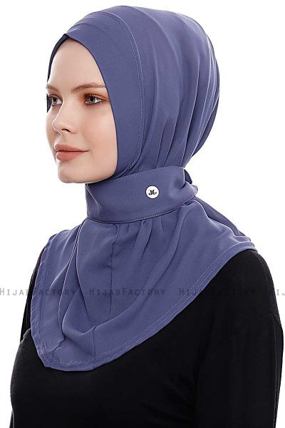 Narin - Royal Blue Praktisch Fertig Crepe Hijab