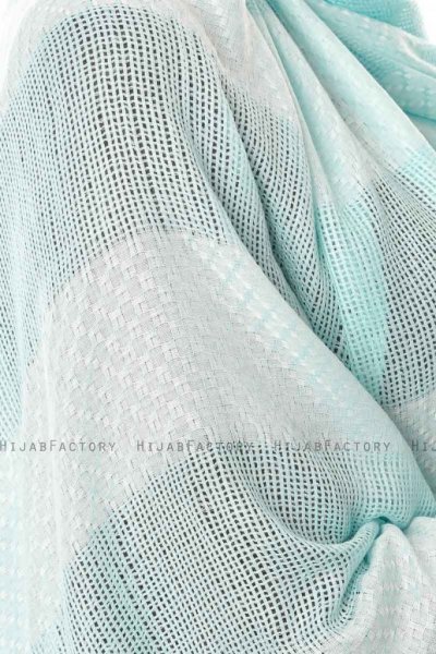 Necla - Grün Zweifarbig Hijab - Özsoy