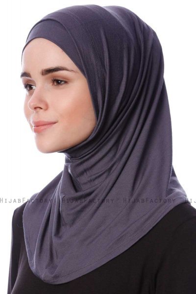 Nehir - Dunkelgrau 2-Piece Al Amira Hijab