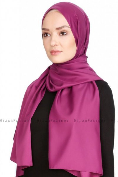 Nuray Glansig Lila Hijab 8A13b