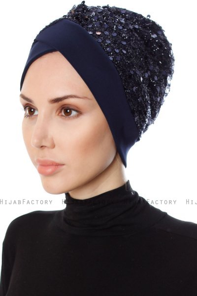 Nurten - Navy Blau Turban