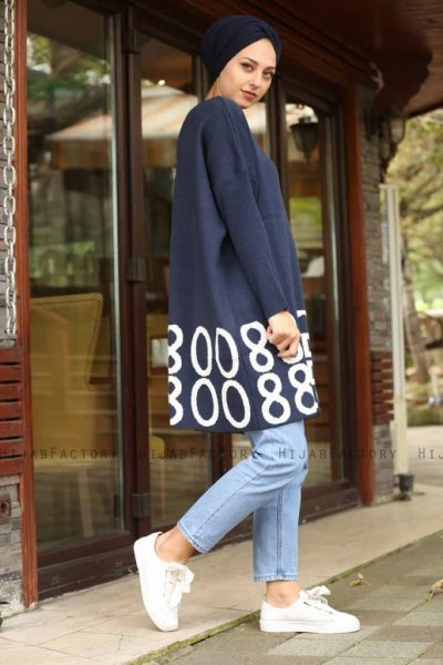 Nylah - Navy Blau Tunika - Lysa Studio