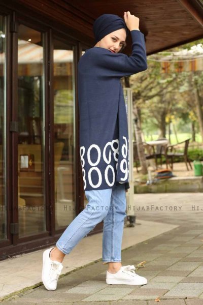 Nylah - Navy Blau Tunika - Lysa Studio