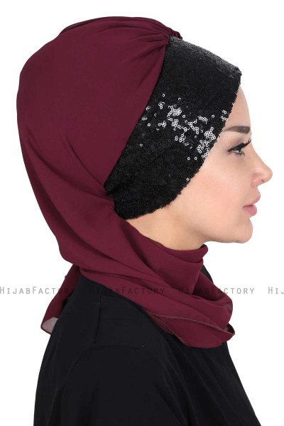 Olga - Pflaume & Schwarz Praktisch Hijab
