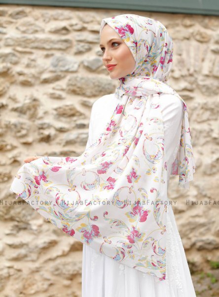Pariza - Gelb Gemustertes Hijab