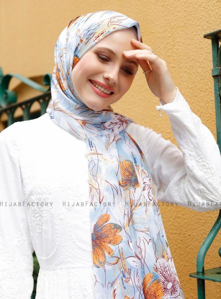 Pariza - Senf Gemustertes Hijab