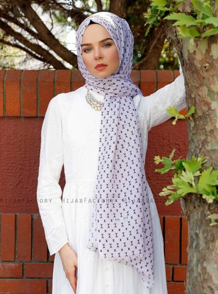 Radeyah - Rosa Gemustertes Hijab - Sal Evi
