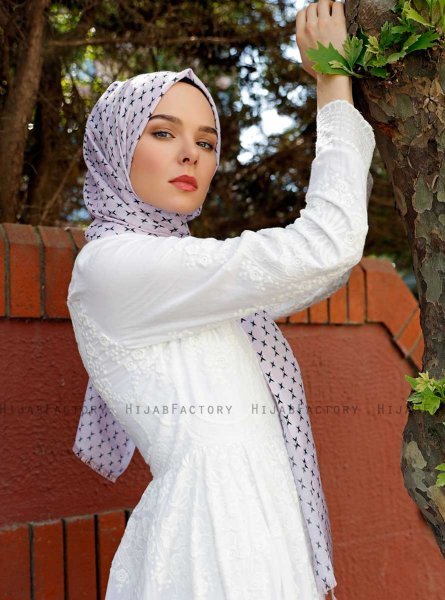 Radeyah - Rosa Gemustertes Hijab - Sal Evi