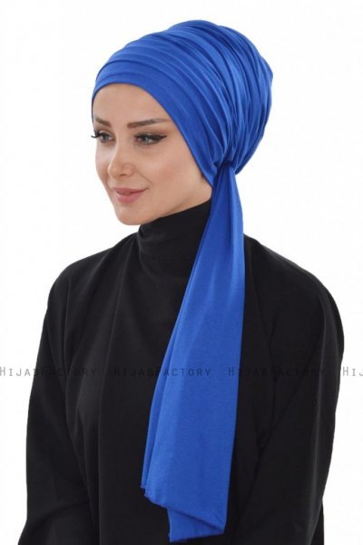 Rebecca - Blau Baumwolle Turban - Ayse Turban
