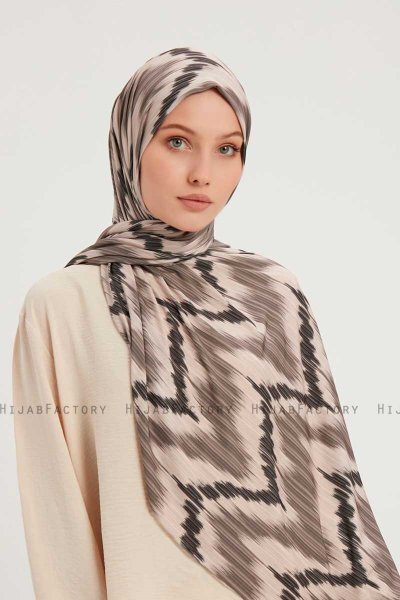 Tansu - Hellbraun Gemustert Hijab