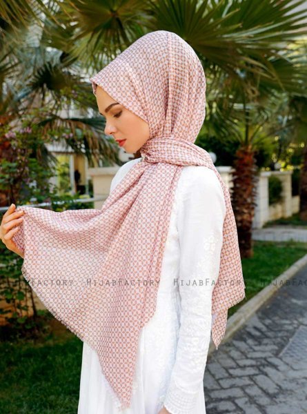 Romina - Braun Gemustertes Hijab - Sal Evi