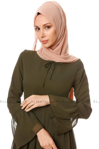 Samiya - Khaki Chiffon Kleid - Burun