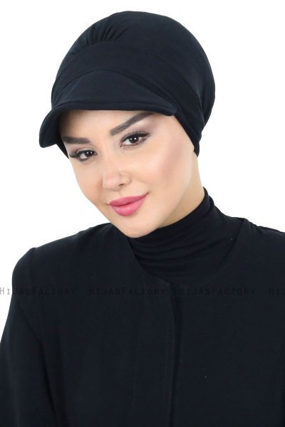 Sandra - Schwarz Baumwolle Turban - Ayse Turban