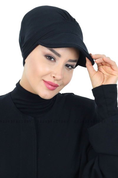 Sandra - Schwarz Baumwolle Turban - Ayse Turban
