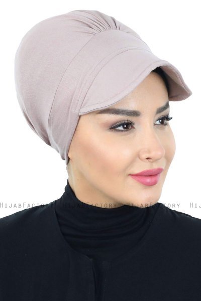 Sandra - Taupe Baumwolle Turban - Ayse Turban