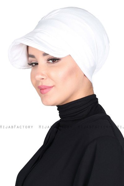 Sandra - Weiß Baumwolle Turban - Ayse Turban