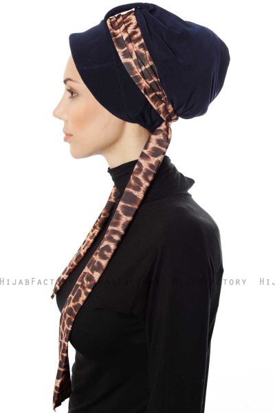 Sanem - Navy Blau Turban