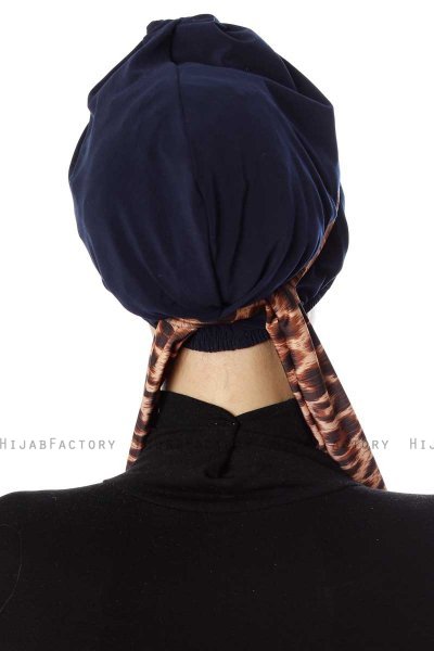 Sanem - Navy Blau Turban