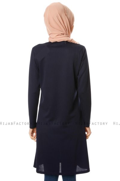 Sarah - Navy Blau Tunika - Miss Halima